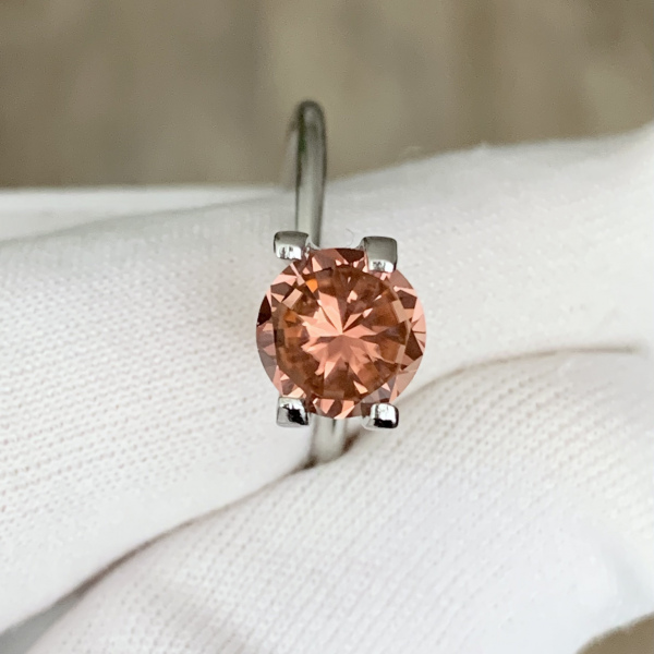 Розовый (персик) турмалин 1.47 кар. Импариант